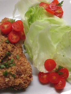 Una foto de Milanesas rebozadas con barquillos de vainilla diet