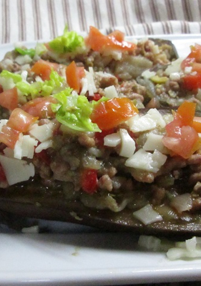 Una foto de Berenjenas con relleno de empanada