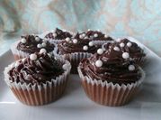 Una foto de ganache de chocolate