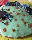 Pastel con arañas Oreo