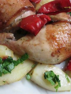 Una foto de Presas de pollo con marinada de soja sin nada de aceite