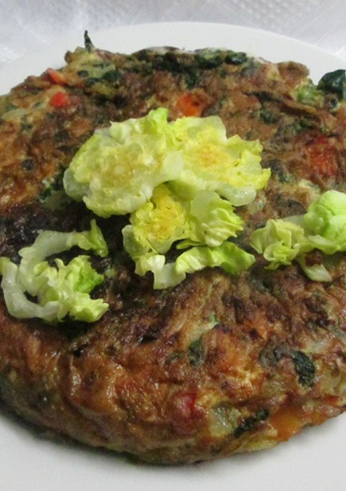 Una foto de Tortilla de acelga y trampó mallorquín