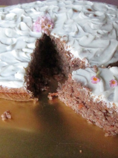 Una foto de Bizcocho de zanahoria con crema de queso light