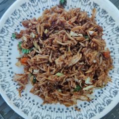 Soya sauce pulao A picture of Soya sauce pulao.