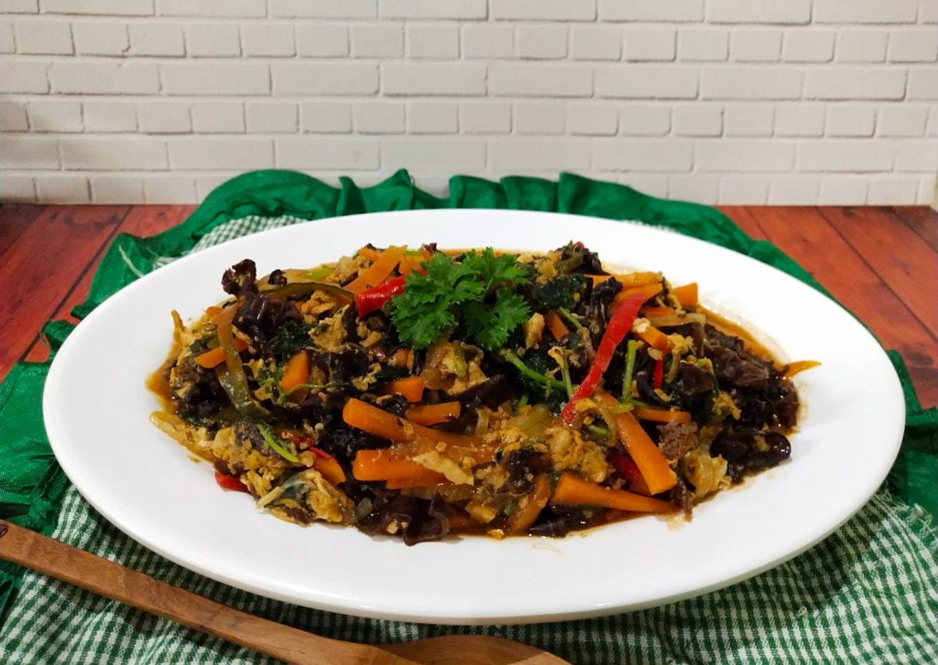 Tumis Kental jamur Kuping Ala Taiwan