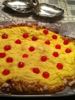 Una foto de Coca de crema pastelera Marisa