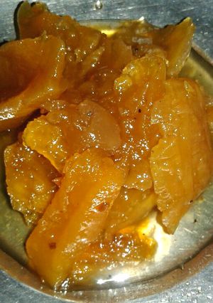 A picture of Raw mango murabba.