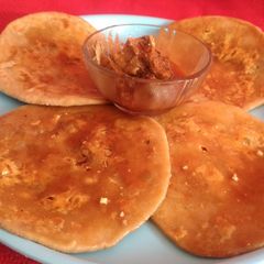 A picture of Jaggery paratha.