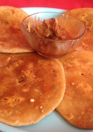A picture of Jaggery paratha.