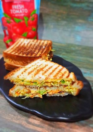 A picture of Mayonnaise grill sandwich.