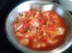 Una foto de Pescado a la veracruzana