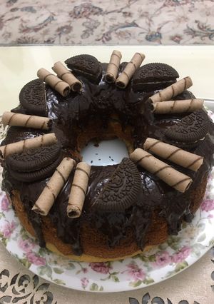 عکسی از دستور کیک دو ‌رنگ