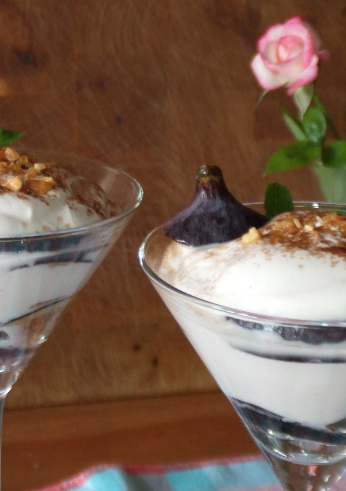 Una foto de Higos con crema de mascarpone