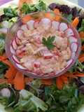 Ensalada con mayonesa de zanahoria y semillas de sésamo tostado