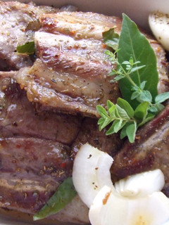 Una foto de Costillas de cerdo ibérico a la criolla