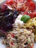 Ensalada de cus-cus con pollo al curry