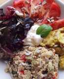 Ensalada de cus-cus con pollo al curry