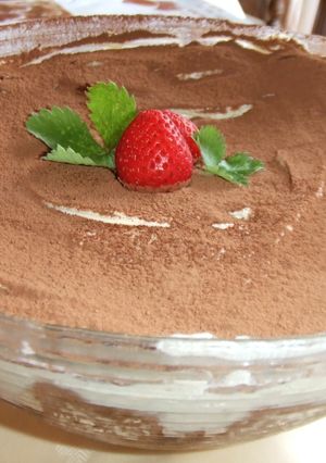 Una foto de Tiramisú rosado