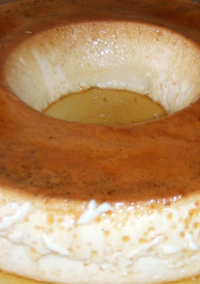 Una foto de Flan clásico al coñac