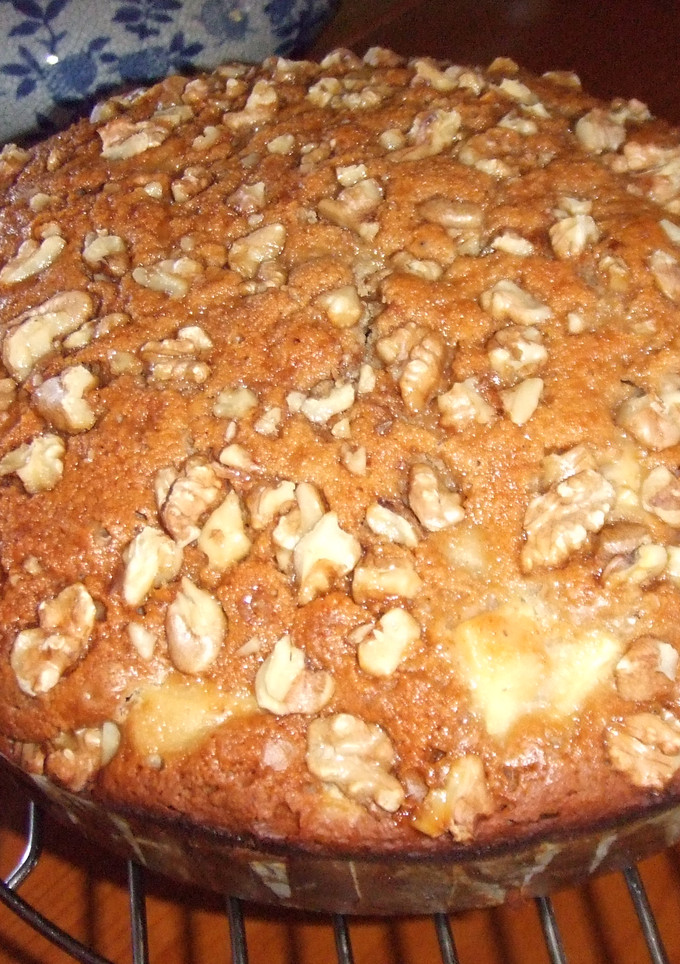 Una foto de Cake de manzanas y té