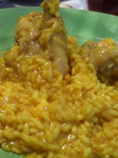Una foto de Risotto de pollo