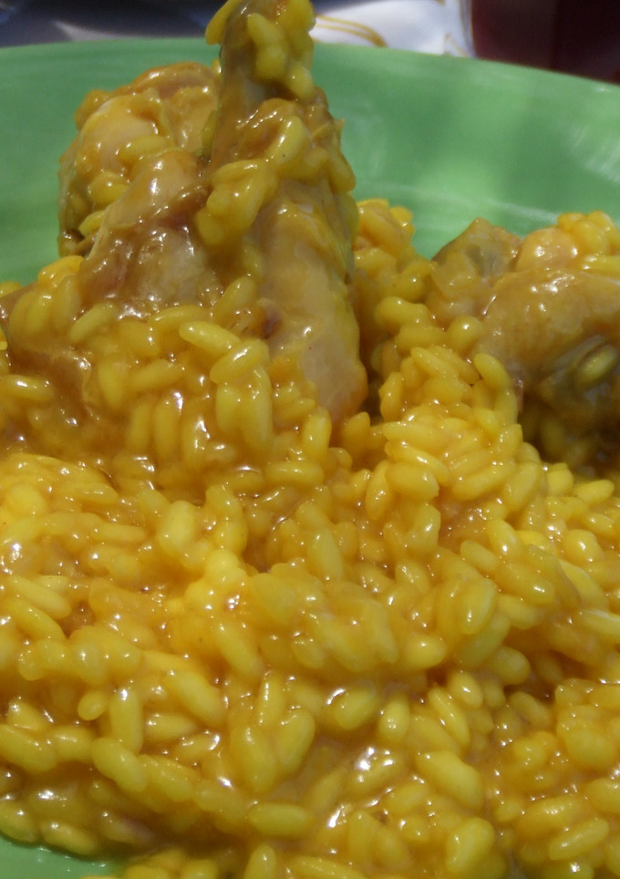 Una foto de Risotto de pollo