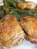Pollo gustoso al limón, con vermú 