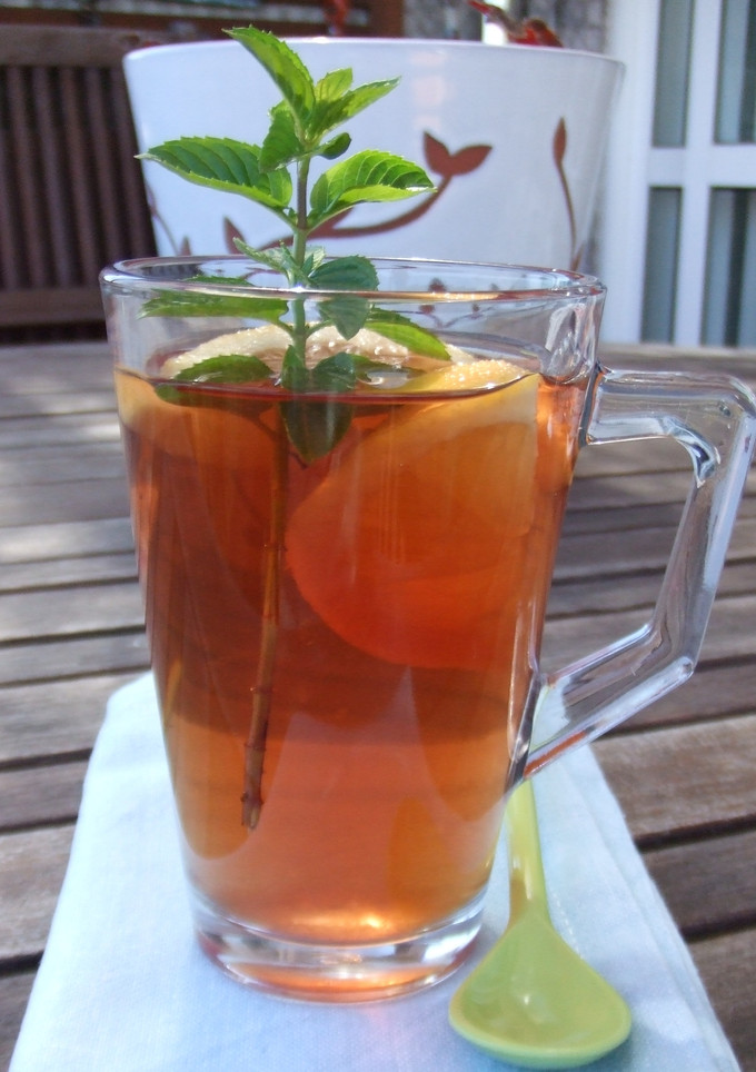 Una foto de Té helado a la menta