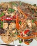 Noodles con hongos