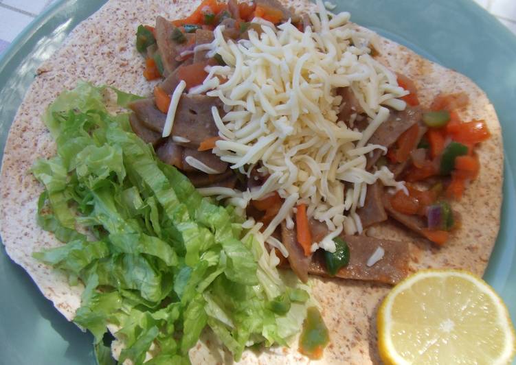 Tortillas con revuelto de hortalizas y pavo