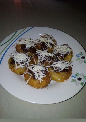 Foto resep Nugget Pisang Topping Coklat Keju