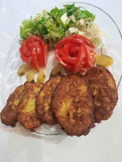 عکسی از دستور کتلت کدو سیب زمینی