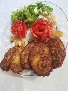 عکسی از دستور کتلت کدو سیب زمینی