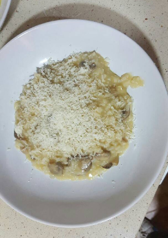 Una foto de Rissoto con setas