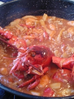 Una foto de Arroz con bogavante al señoret