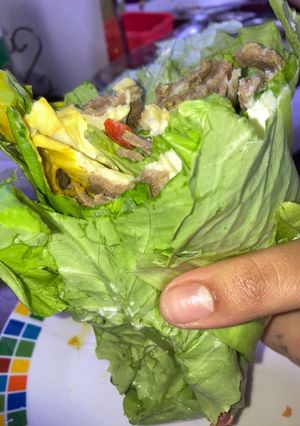 Una foto de Burrito de lechuga - receta grez o keto