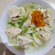 Pangsit kuah ayam udang seger dan gurih