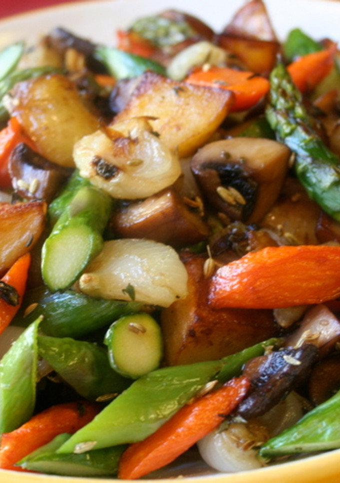Una foto de Verduras salteados