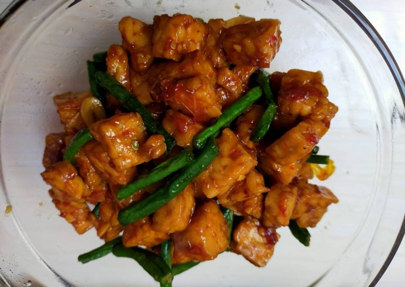 Tumis tempe Kacang Panjang