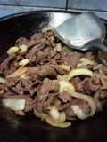 Slice beef teriyaki praktis