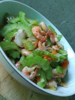Foto resep 35. Tumis Pare/Peria with Udang ga pahit dan krenyes- krenyes