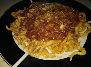 Una foto de Fideos tallarines caseros