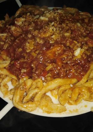 Una foto de Fideos tallarines caseros