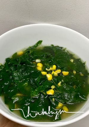 Hình của món Canh Rau Ngót Bắp Ngọt Chay.