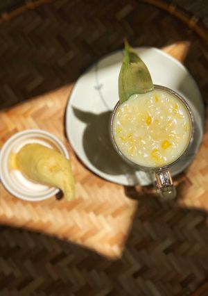 Hình của món Chè Bắp Sầu Riêng.