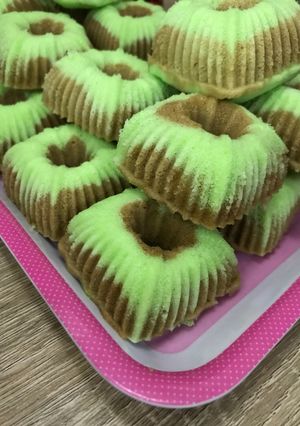 Foto resep Bolu Kukus Pandan Cokelat