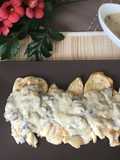 Filetes de pechuga con salsa cremosa de champiñones