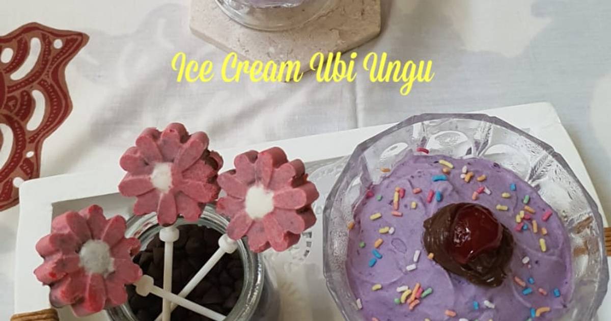 Resep Ice Cream Ubi Ungu Oleh Rossy Anna Oktavia Abata Kitchen Cookpad