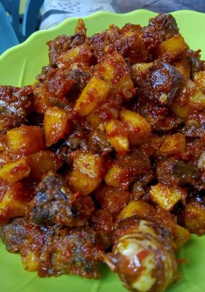 Foto resep Sambal kentang ati goreng