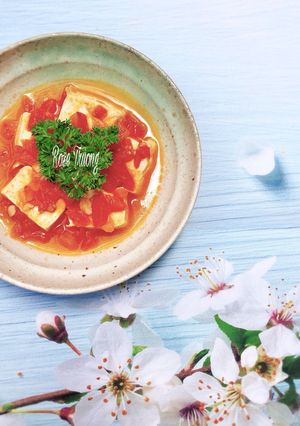 Hình của món Đậu Hủ Sốt Cà Chua.
